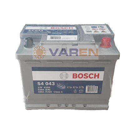 Bosch S4 043 Silver 12 V 62 Ah 540CCA Akü