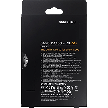 Samsung 870 Evo 2.5 İnç 500 GB Sata 530 MB/s 560 MB/s SSD 