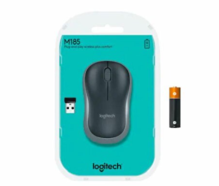 Logitech M185 Kablosuz Optik Mouse Gri - Siyah