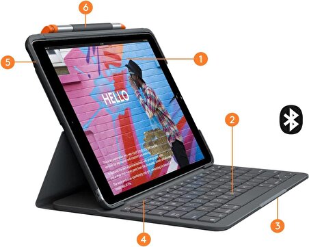 Logitech Slim Folio iPad Air 3.Nesil İçin Klavyeli Kılıf (Nordic,Q)