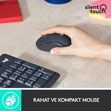 Logitech MK295 Kablosuz Türkçe Klavye Mouse Seti Siyah