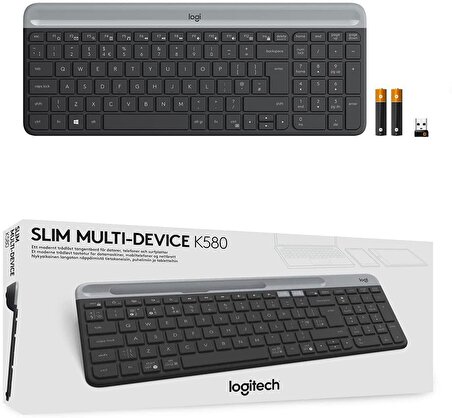Logitech K580 Ultra İnce Multi-Device Bluetooth(R) Klavye Siyah 920-010624