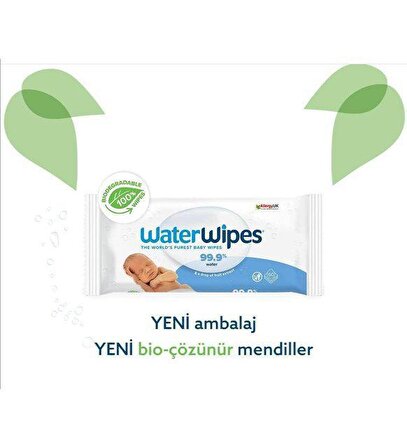 Waterwipes Yenidoğan Hipoalerjenik-Parfümsüz 12 x 60 Yaprak 12 Paket Islak Mendil