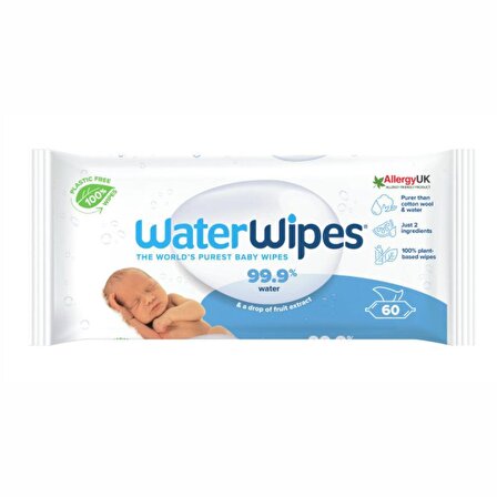 Water Wipes Yenidoğan Hipoalerjenik-Parfümsüz 4 x 60 Yaprak 4 Paket Islak Mendil