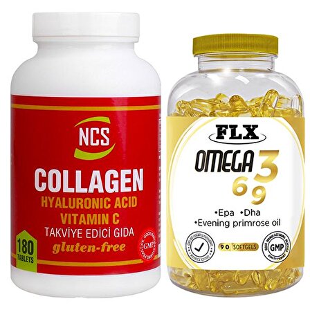 Ncs Collagen C vitamini 180 Tablet & Flx Omega 3-6-9 90 Tablet
