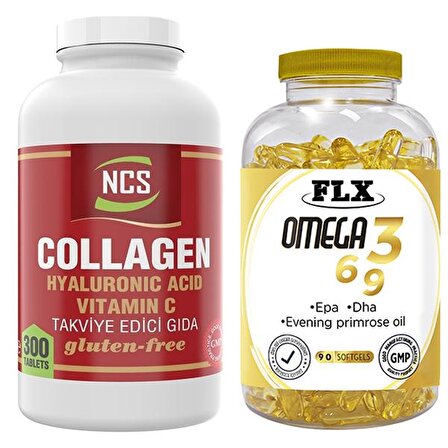 Ncs Collagen C vitamini 300 Tablet & Flx Omega 3-6-9 90 Tablet