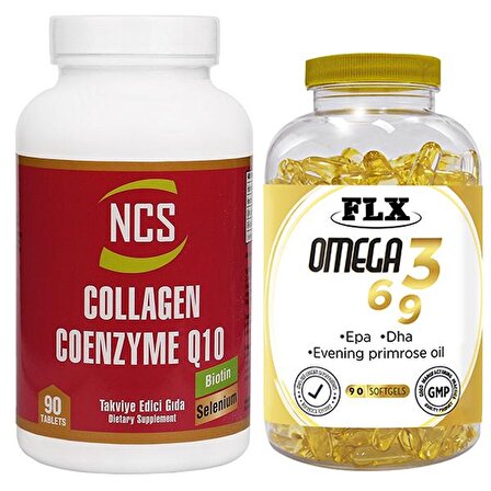 Ncs Collagen Selenium 90 Tablet & Flx Omega 3-6-9 90 Tablet