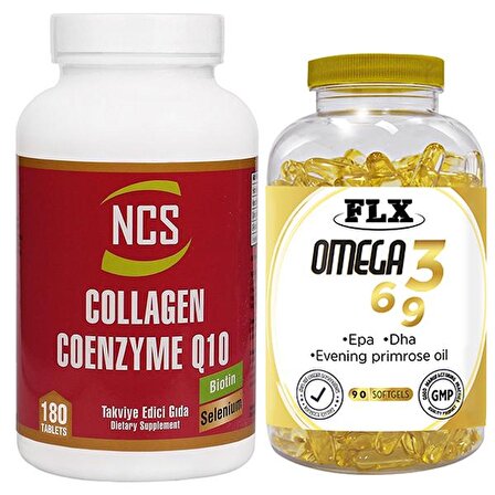 Ncs Collagen Selenium 180 Tablet & Flx Omega 3-6-9 90 Tablet
