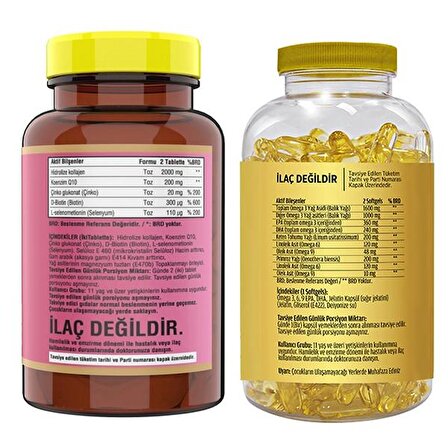 Ncs Collagen Biotin Selenium 30 Tablet & Flx Omega 3-6-9 90 Tablet
