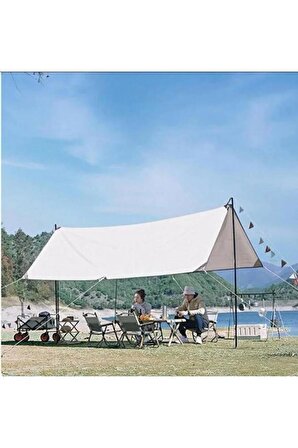 Su Geçirmez Dayanıklı Piknik, Kamp, Sahil, Plaj Güneşlik Koruyucu Tente Gölgelik Çadır 500X300CM