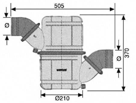 Waterlock NLP60 60 mm iç çaplı egzoz hortumlara uygun 10 LT 