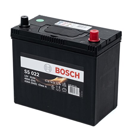 Bosch Akü 12V 55Ah Amper 460A S5 022