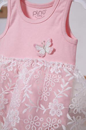 Bayramlık Kız Bebek Badi Elbise  3528