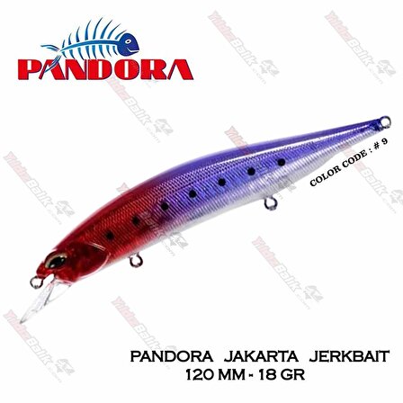 Pandora Jakarta Jerkbait 120Mm 18Gr - 9 Suni Yem