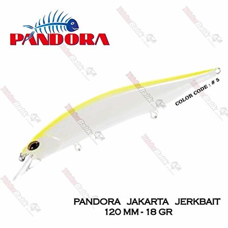Pandora Jakarta Jerkbait 120Mm 18Gr - 5 Suni Yem