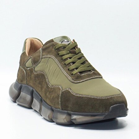 Bruno Shoes Günlük Erkek Deri Kaucuk Taban Ayakkabı-P05-10802KA-Yeşil-043
