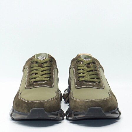 Bruno Shoes Günlük Erkek Deri Kaucuk Taban Ayakkabı-P05-10802KA-Yeşil-043