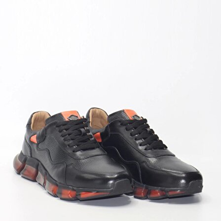 Bruno Shoes Günlük Erkek Deri Kaucuk Taban Ayakkabı-Siyah Analin-P05-10802KA