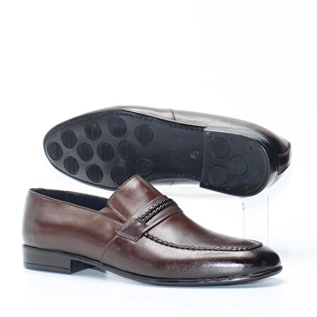 Bruno Shoes Klasik Erkek Deri Kaucuk Taban Ayakkabı B16-8030KA-Kahve-143
