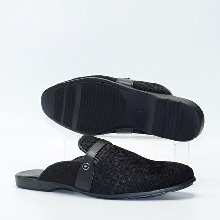 Bruno Shoes Günlük Erkek Deri/İtalian Fabric Kaucuk Taban Sabo-M06-1048KA-Siyah-960