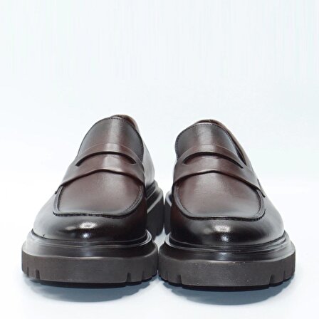 Bruno Shoes Klasık Erkek Deri Eva Taban Ayakkabı-M06-1091E-Kahve-009