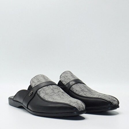 Bruno Shoes Günlük Erkek Deri/İtalian Fabric Kaucuk Taban Sabo-M06-1049KA-Siyah-142