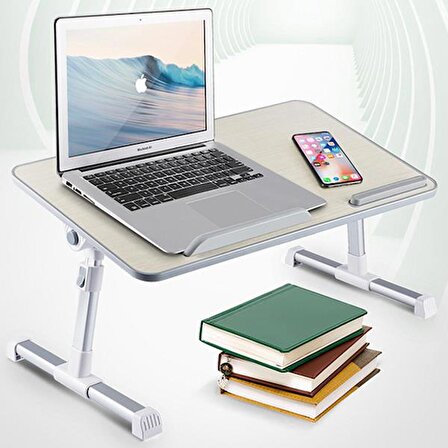 Coofbe Yükseklik Ayarlı El Destekli Laptop Sehpası Notebook Laptop Standı Diz Üstü Çalışma Masası