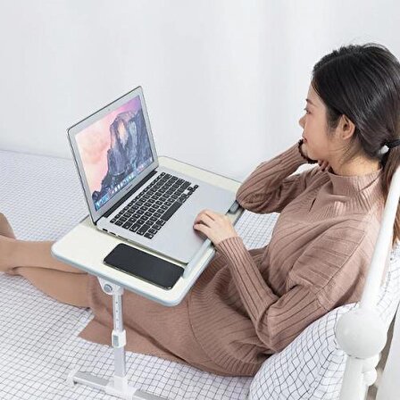 Coofbe Yükseklik Ayarlı El Destekli Laptop Sehpası Notebook Laptop Standı Diz Üstü Çalışma Masası