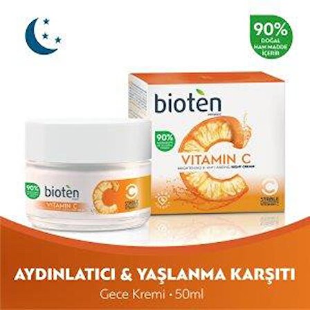 Bioten Vitamin C Aydınlatıcı & Yaşlanma Karşıtı Gece Kremi 50 ml