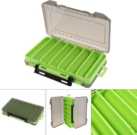 Shufa Lure Box Çift Taraflı Kutu 105mm - Yeşil