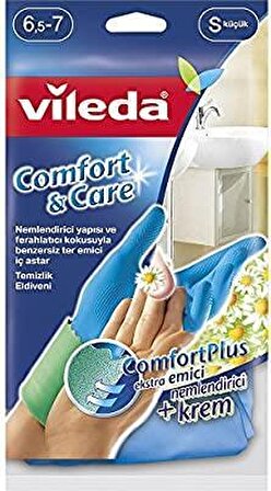 Vileda Comfort & Care Eldiven - Küçük Boy Small Mavi 