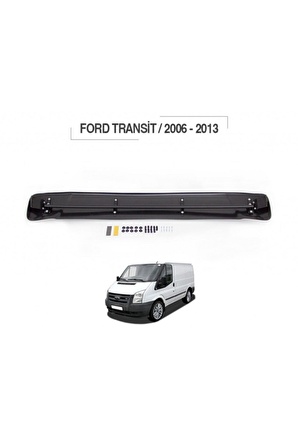 Ford Transit Ön Cam Güneşliği Siperlik Vizör Şapka Terek Akrilik (ABS) Piano Black 2006-2013