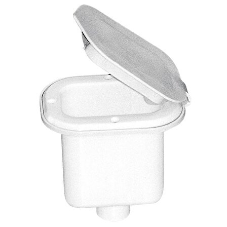 Case for Shower Head, Square, w/Lid, 125x97mm, White