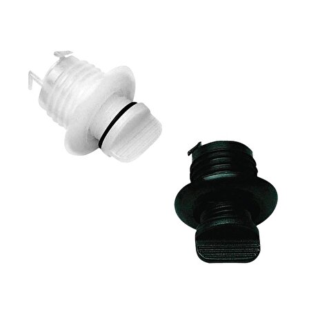 Drain Socket w/Captive Plug, Round Ø40mm, Black