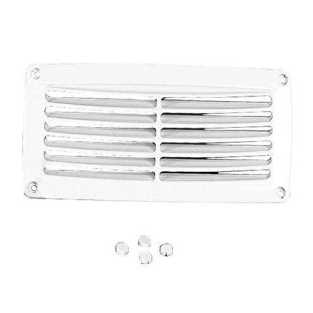 Ventilation Shaft Grilles Cover, 206x106mm, White