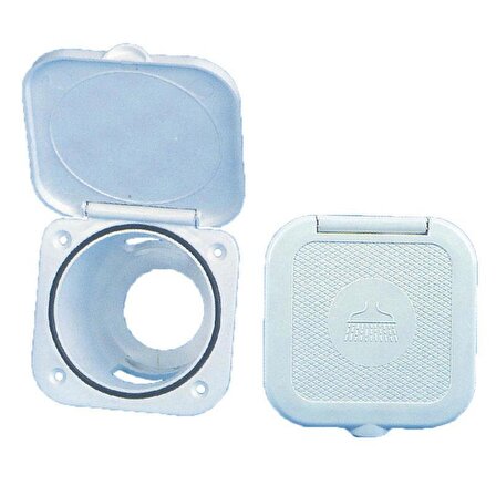 Case for Shower Head, Square, w/Lid, 95x95mm, White