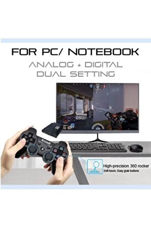 PS3022 Kablosuz Şarjlı PS3, PS2, PC Uyumlu Gamepad Oyun Kolu