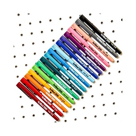 Artline 200 İnce Uçlu Yazı ve Çizim Kalemi 10 Renk