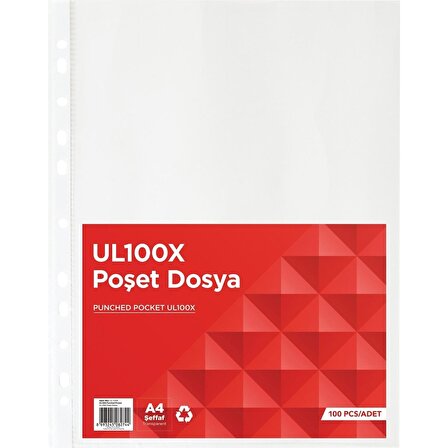Noki Norex UL100X A4 Poşet Dosya 100'LÜ Paket
