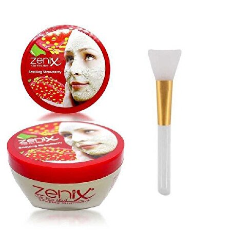 ZENİX ÇİLEK KİL MASKESİ 350 ML + MASKE FIRÇASI