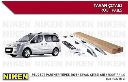 Peugeot Partner Tepee Tavan Çıtası Gri 2008-sonrası Modeller Uyum