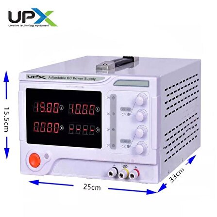 Upx K3030 0-30V 0-30A 10mv 10ma Tek Çıkışlı Dc Ayarlı Güç Kaynağı