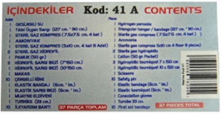 İlk Yardım Çantası - 37 Parça