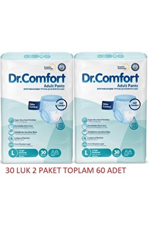 COMFORT KÜLOT HASTA BEZİ LARGE 30'LU X 2PAKET 60 ADET