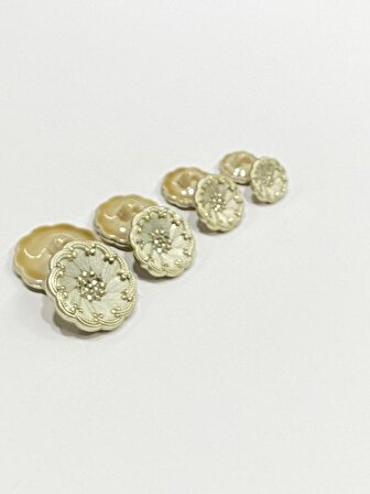 İtalyan Model Hırka Yelek Düğmesi Takımı 6'lı set Gold 1,5 Cm