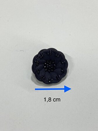İtalyan Model Ceket Hırka Düğmesi Takımı Siyah 6'lı set 1,8 Cm