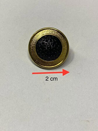 Trençkot Ve Yelek Düğmesi / Plastik Gold ve Çerçeve 6'lı / 2 CM