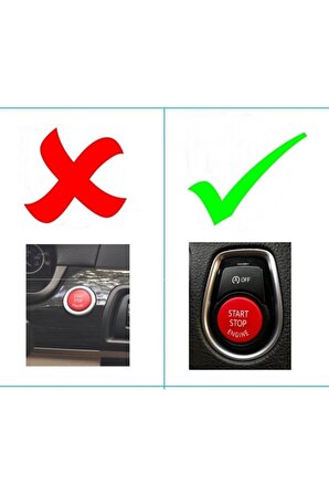 Bmw F30 Uyumlu  Start Stop Düğme Kırmızı