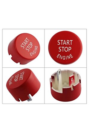 Bmw F30 Uyumlu  Start Stop Düğme Kırmızı