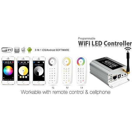 Ltech LED Kontrolcüsü Wifi Uyumlu RGBW 12-24V DC